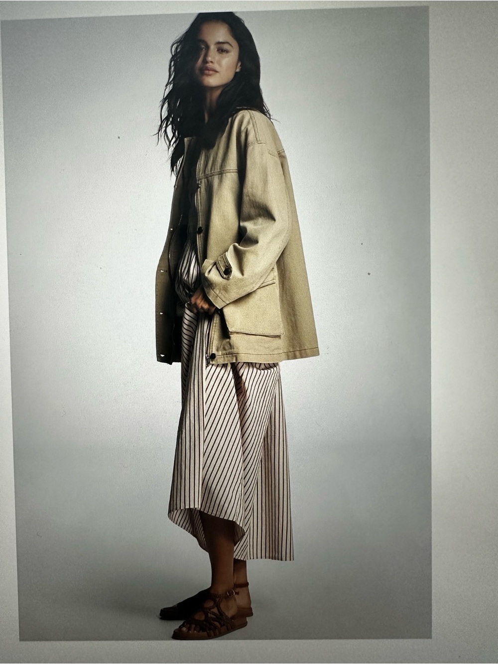 New with Tag! $168 Anthropologie Pilcro Barn Jacket Faux Leather Collar sz M - Picture 5 of 15